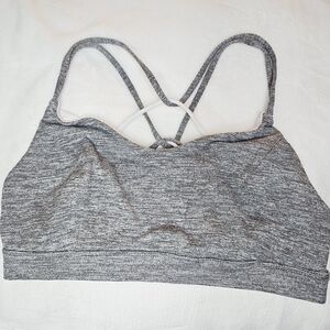 Old Navy Heathered Gray Strappy Sports Bra